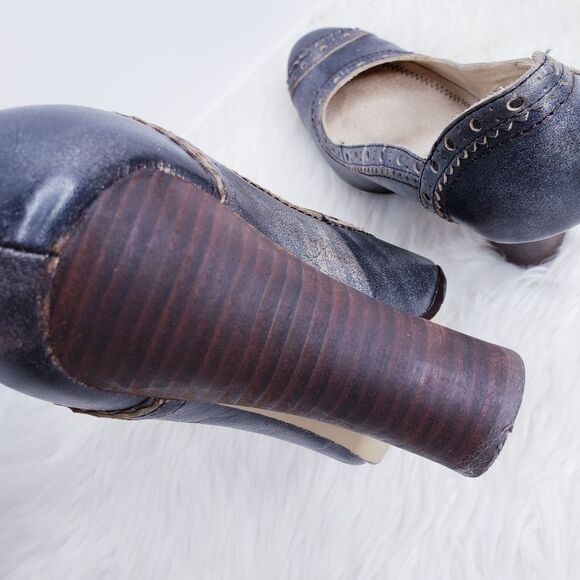 Seychelles Brogue gray distressed heels sz. 8.5 - Picture 6 of 8